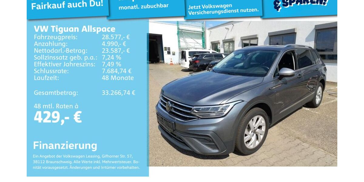 VW Tiguan Allspace 66.805 km 28.291 &euro; Mannheim 68309