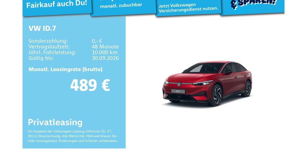 VW ID.7 16.640 km 46.991 &euro; Mannheim 68309