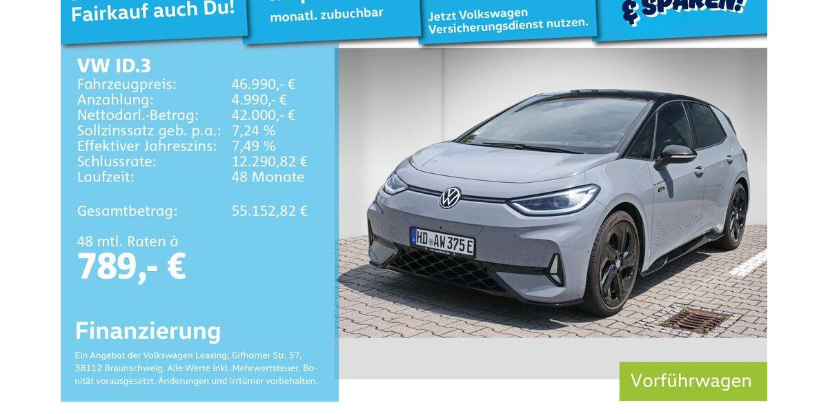 VW ID.3 9.900 km 45.999 &euro; Mannheim 68309