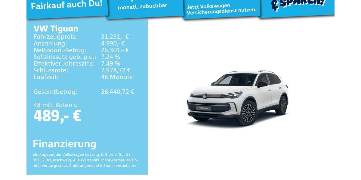 VW Tiguan 19.362 km 30.991 &euro; Mannheim 68309